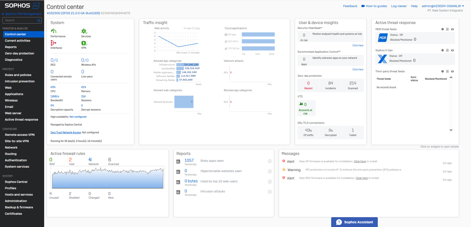 Project Sophos Firewall — Palembang
